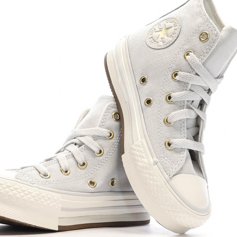 Baskets Grises Fille Converse All Star Eva A10382C vue 7