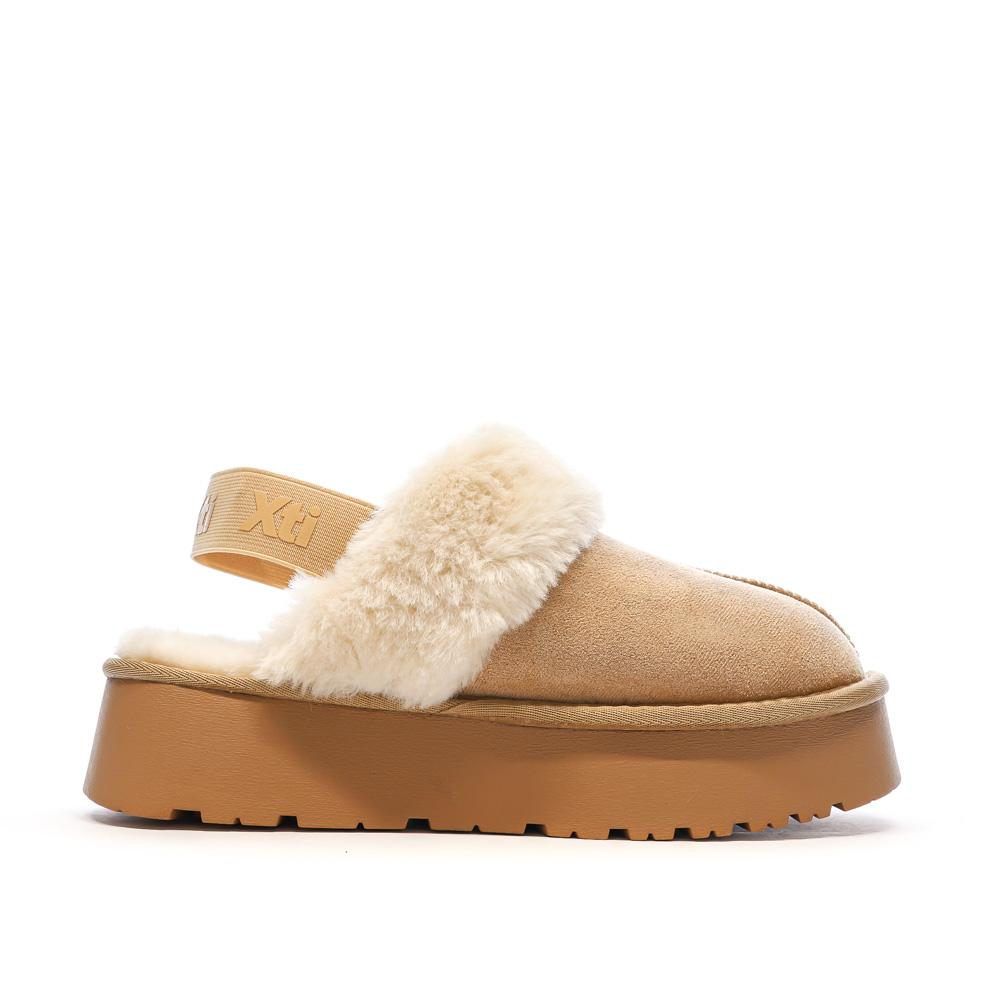 Sabots fourrés à élastique Beige Femme Xti Microfiber vue 2