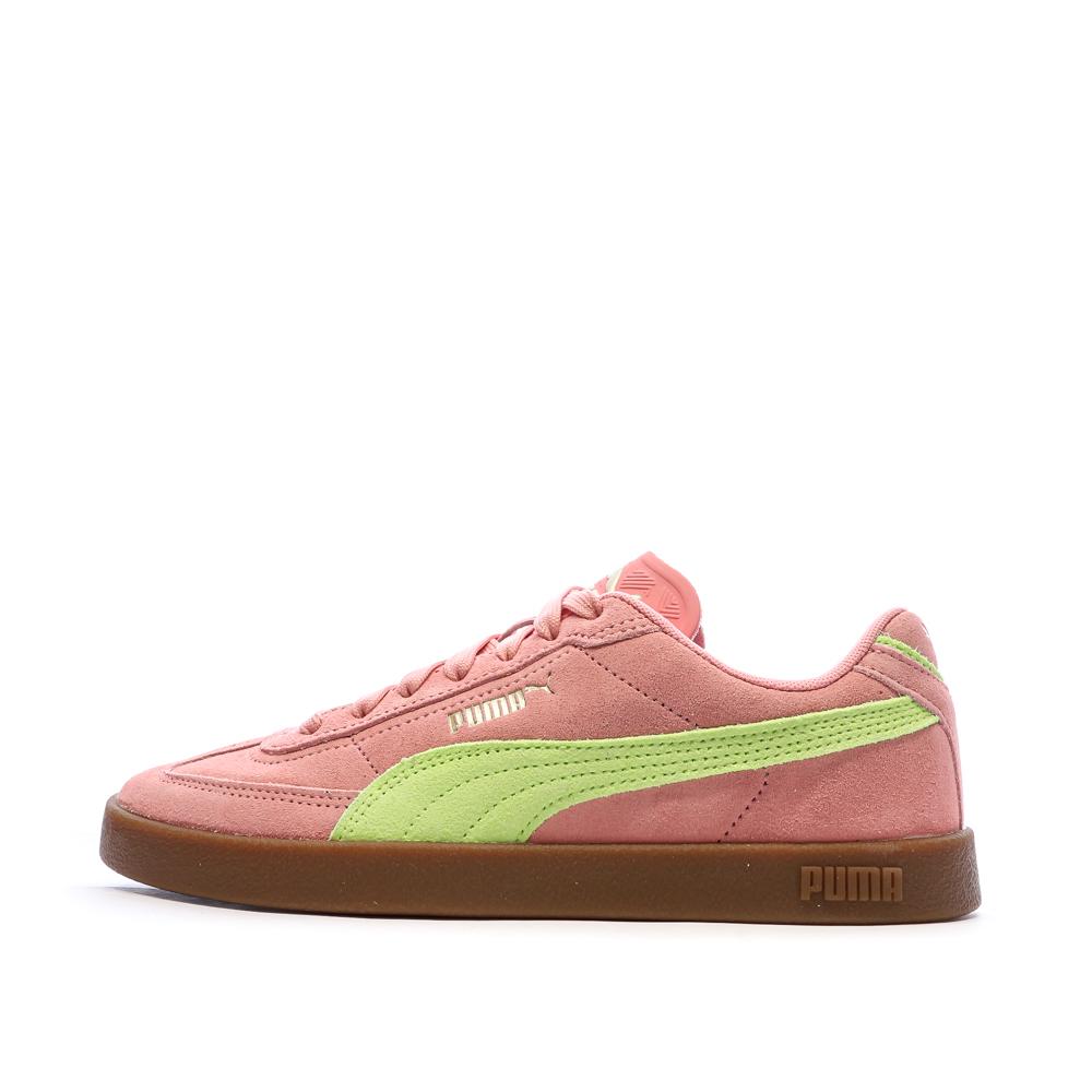 Baskets Roses/Jaunes Homme Puma Club pas cher