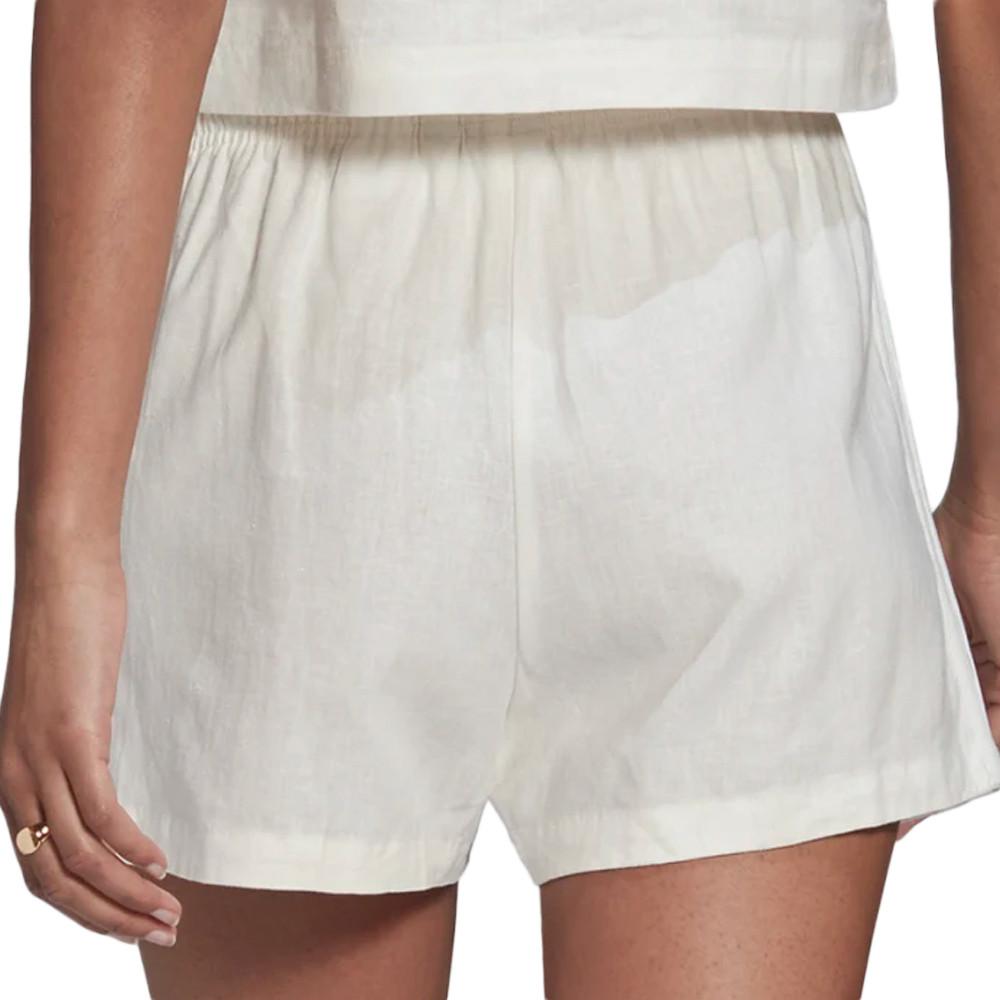 Short Blanc Femme Adidas Linen vue 2