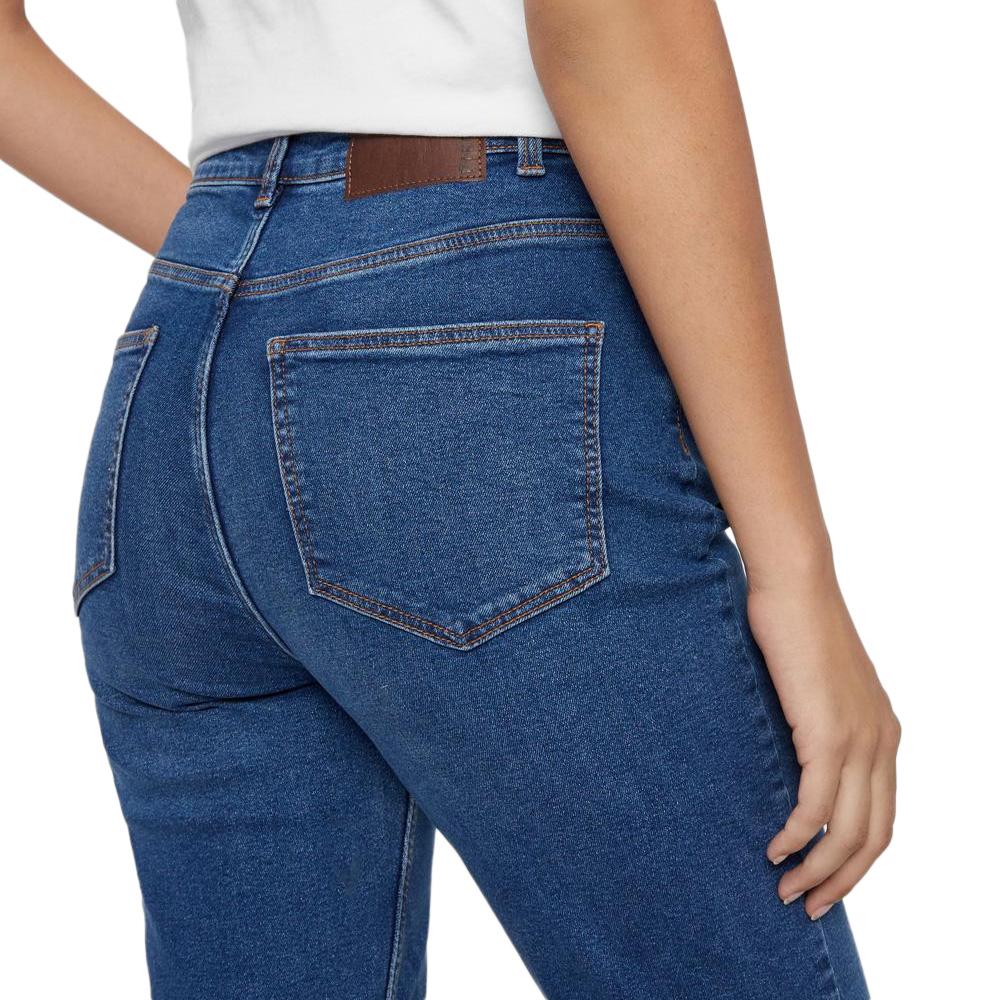 Jean Mom Bleu Femme Pieces Kesia vue 2