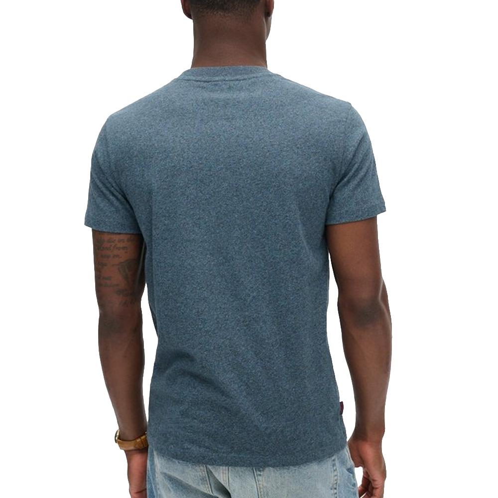 T-shirt Bleu Homme Superdry Vintage Logo vue 2