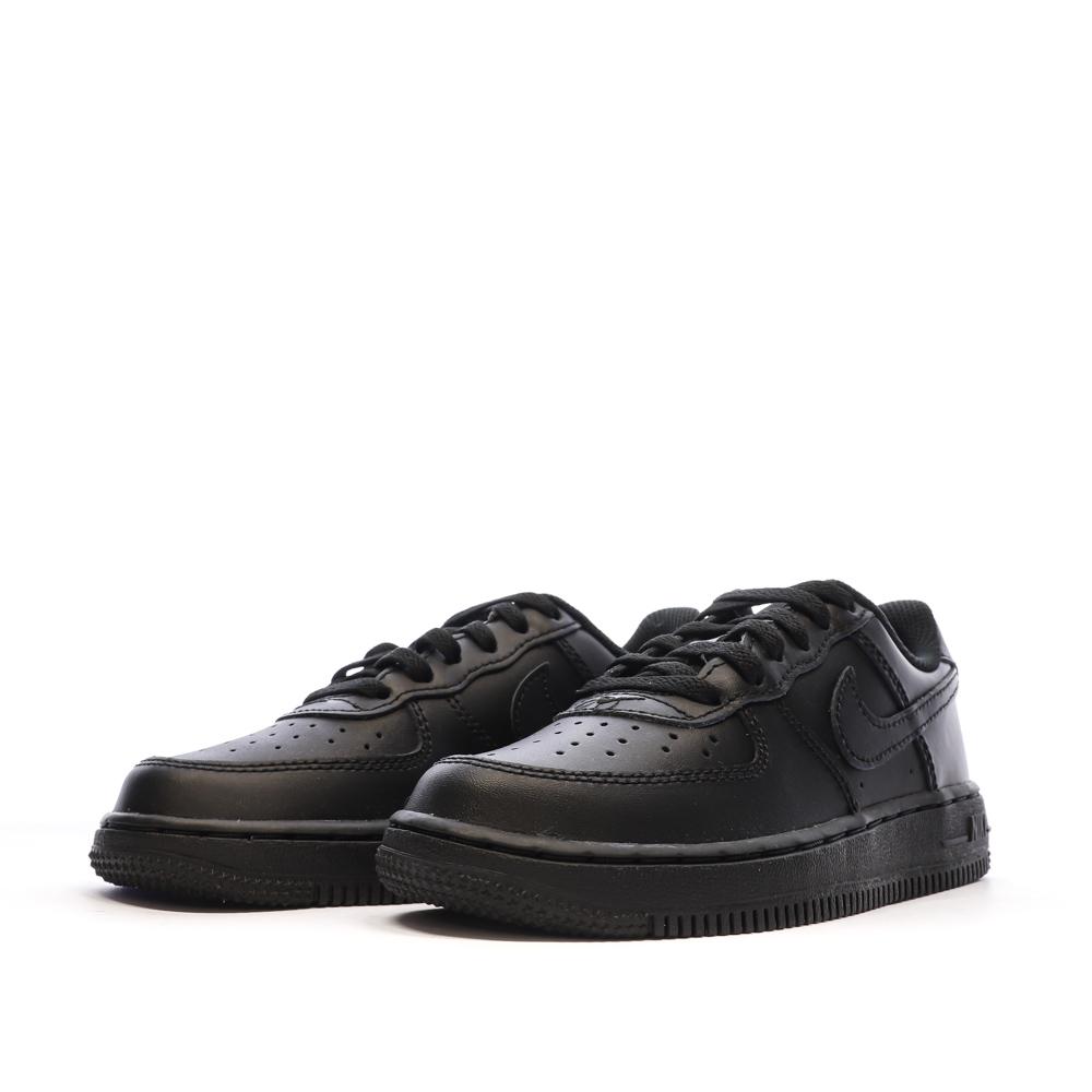Baskets Blanches Noires Nike Force 1 vue 6