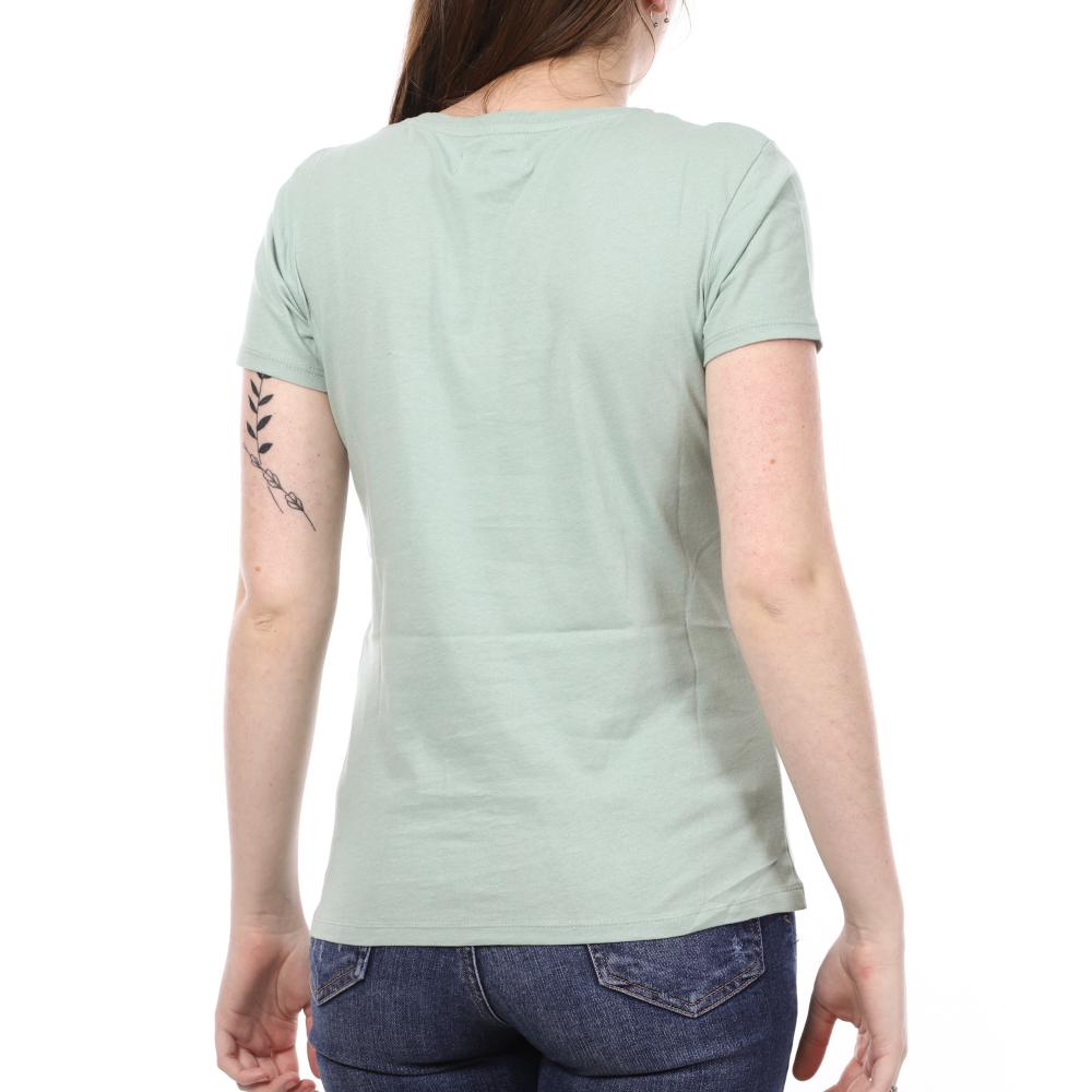 T-shirt Vert Femme Lee Cooper vue 2