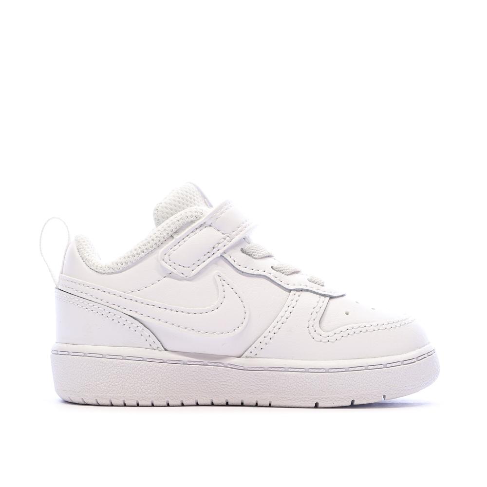 Baskets Blanches Garçon Nike Court Boroughs vue 2