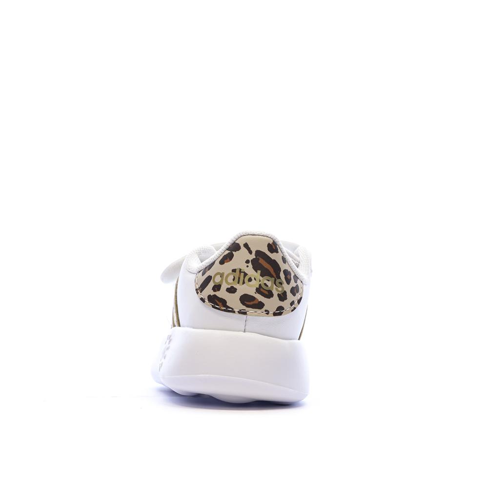 Baskets Blanches/Marron Fille Adidas Grand Court 2.0 vue 3