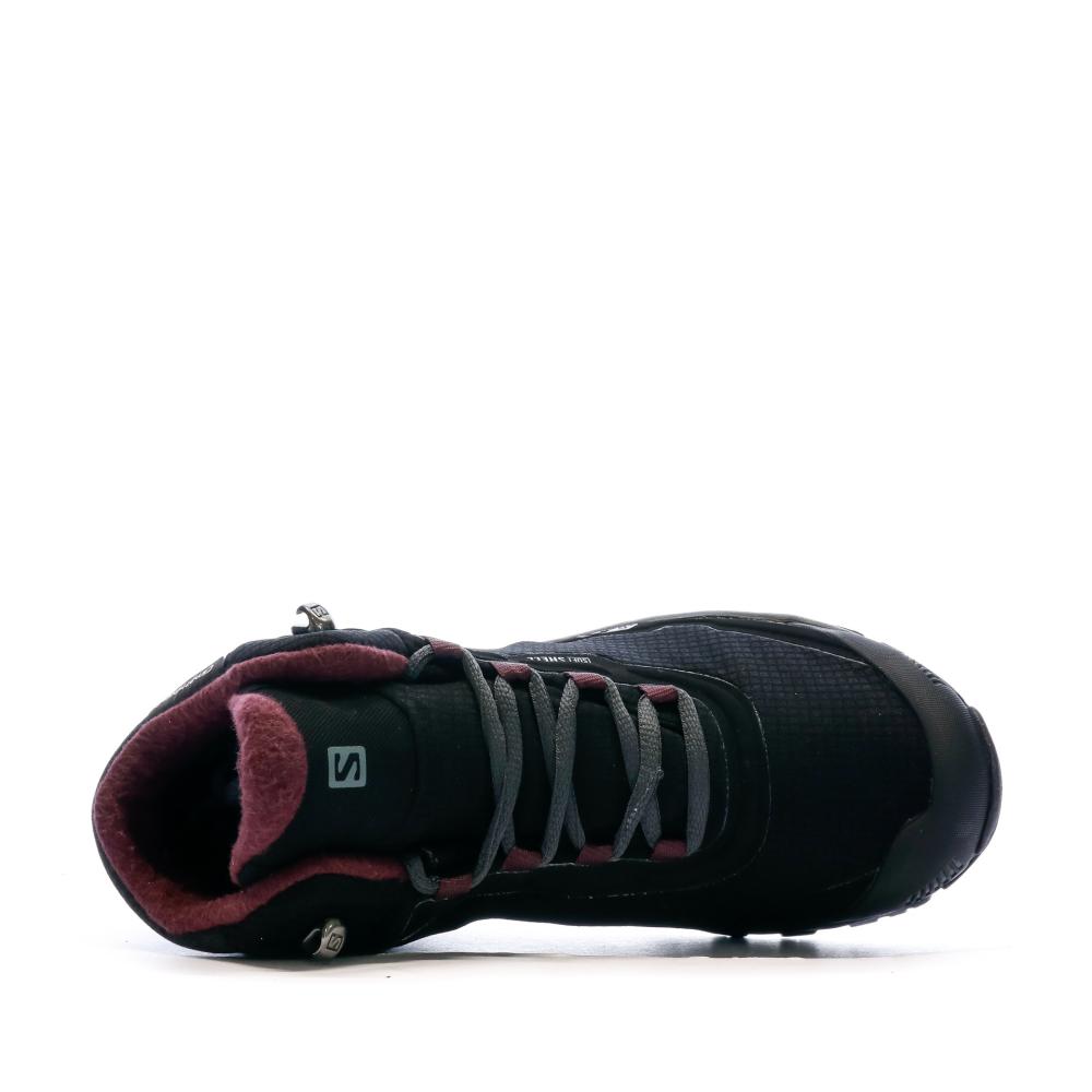 Chaussure de Randonnée Noire Femme Salomon Shelter Cs Wp W vue 4