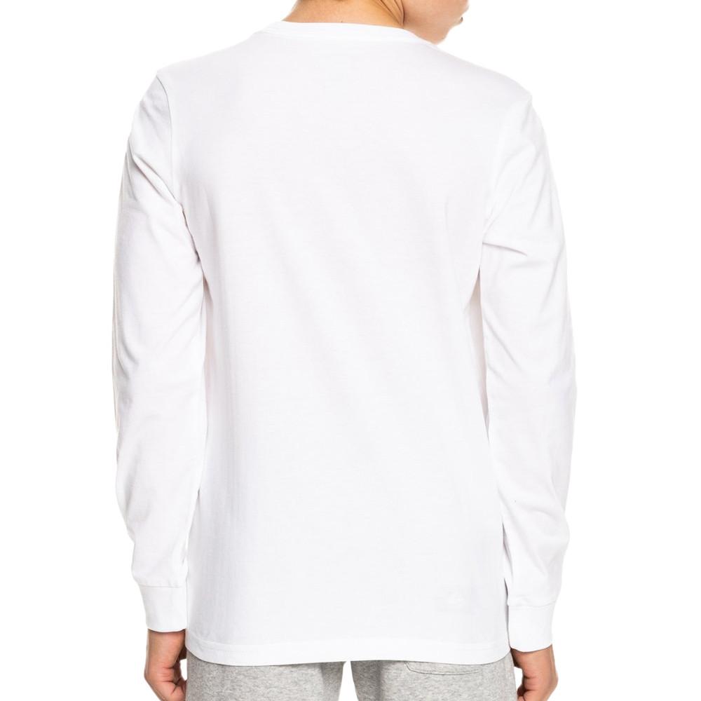 T-shirt Blanc ML Garçon Quiksilver Closed Tion vue 2
