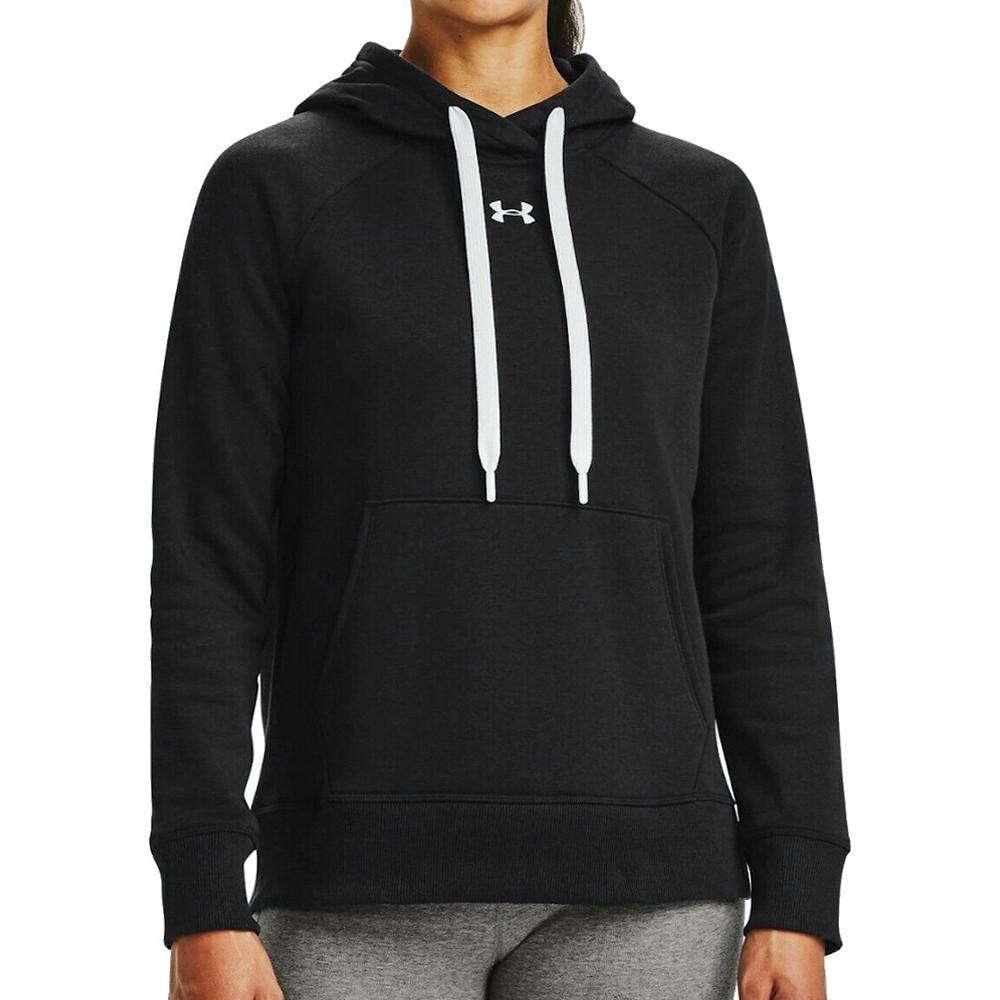 Sweat à capuche Noir Femme Under Armour Rival 1356317 pas cher