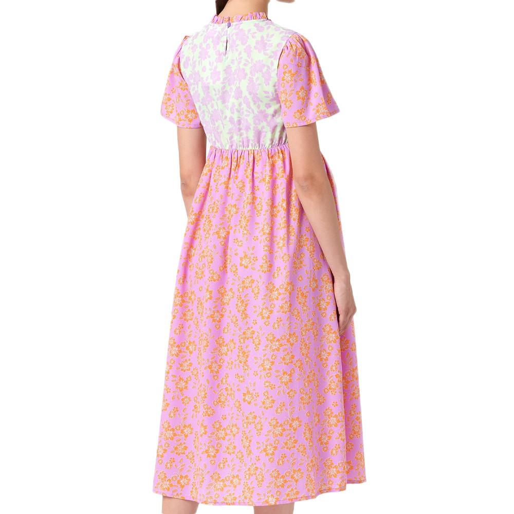 Robe de grossesse Rose/Verte Femme Mamalicious Dante vue 2