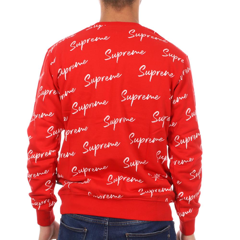 Sweat Rouge Inscription Homme Supreme Grip Alot vue 2