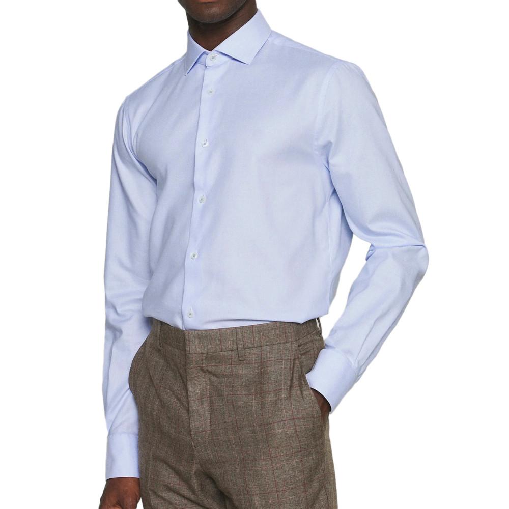 Chemise Bleue Homme Tommy Hilfiger Dobby pas cher