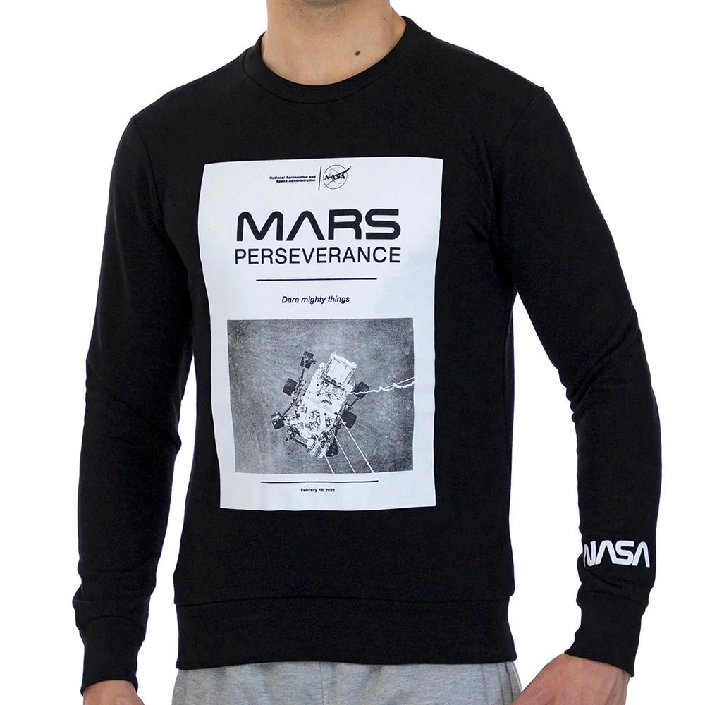 Sweat Noir Homme Nasa 03S pas cher