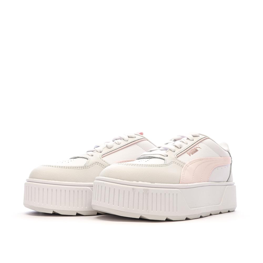 Baskets Blanc/Rose Femme Puma Karmen Rebelle vue 6
