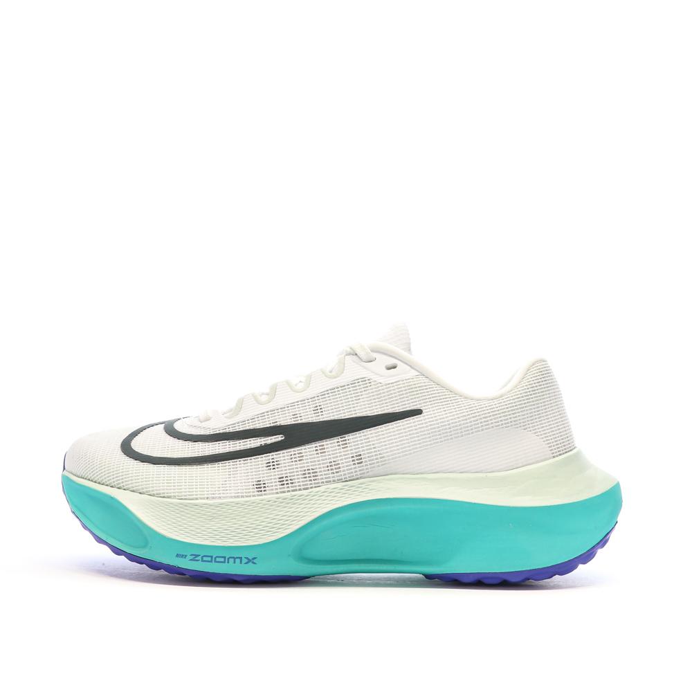 Chaussures de Running Blanc/Bleu Homme Nike Zoom Fly 5 pas cher