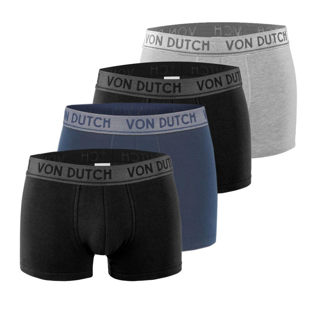 X4 Boxers Homme Bleu/Gris/Noir Von Dutch ORIAS pas cher