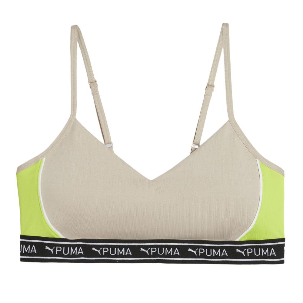 Brassière Beige/Jaune Fluo Femme Puma Move Strong pas cher