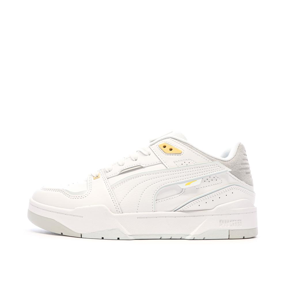 Baskets Blanches/Grises/Jaunes Homme Puma Slipstream Bball pas cher