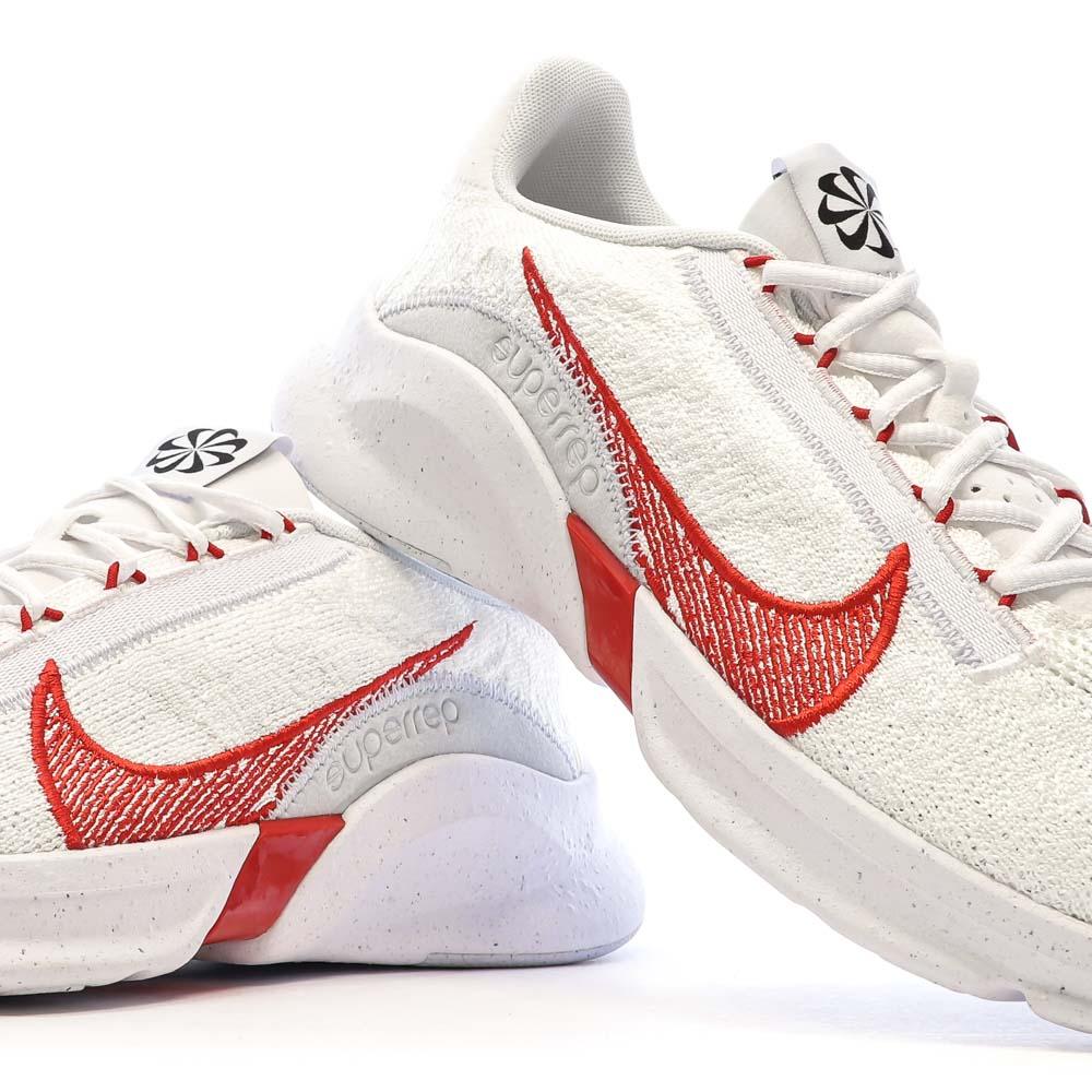 Chaussures de Running Blanc/Rouge Homme Nike Superrep Go 3 vue 7