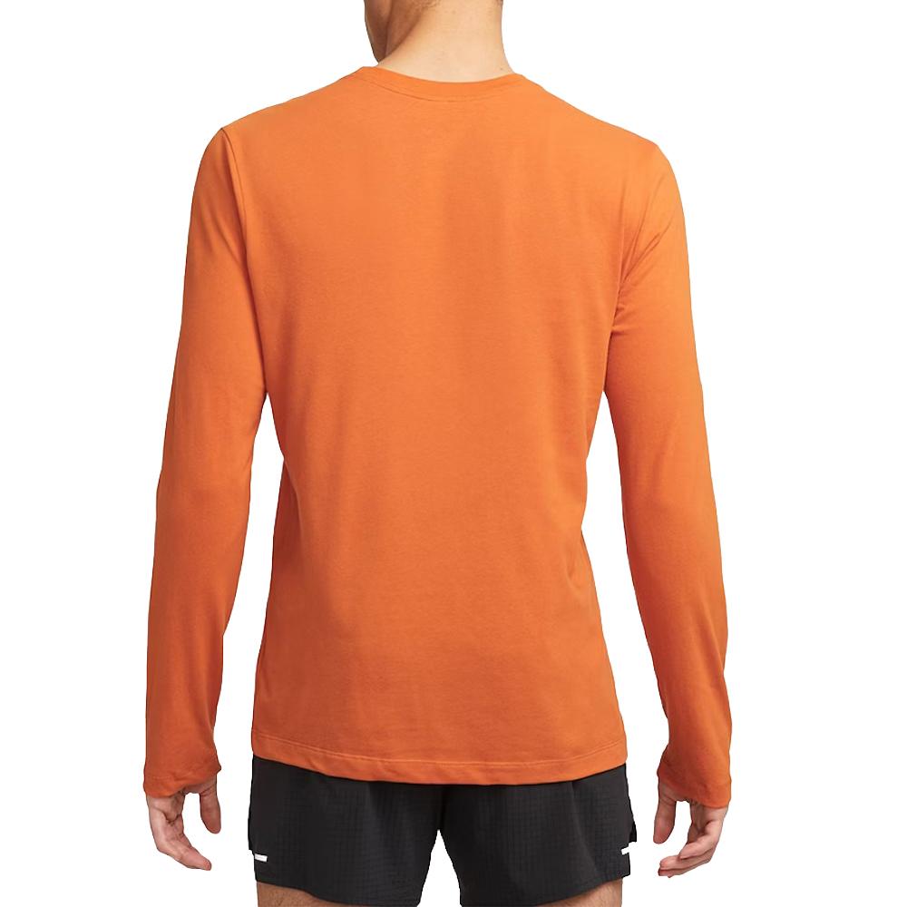 T-shirt Manches Longues Orange Homme Nike Df Tee vue 2