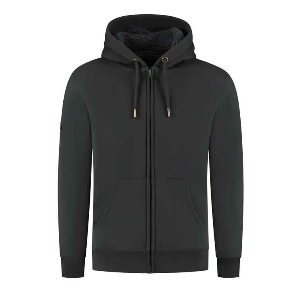 Sweat Zippé Noir Homme Superdry Borg pas cher