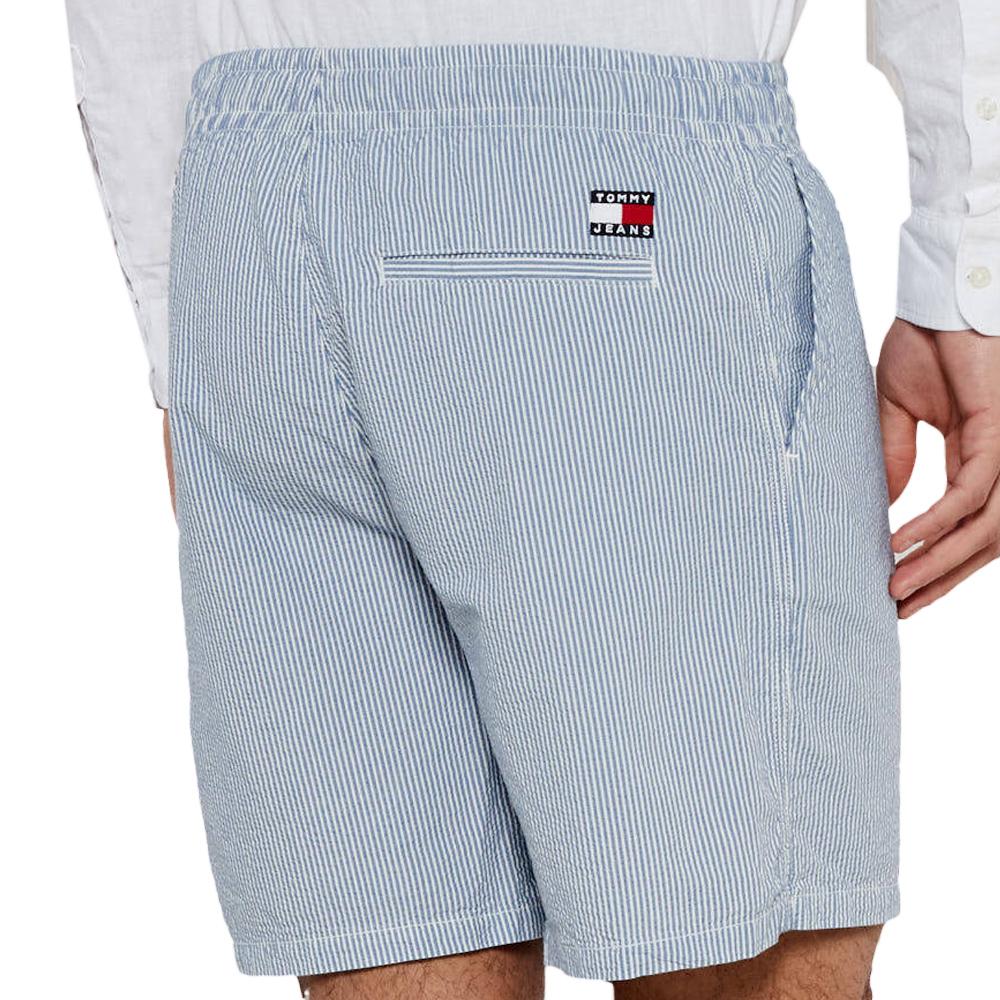 Short Bleu Homme Tommy Jeans Seersucker vue 2