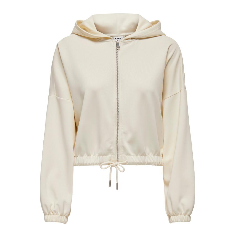 Sweat Zippé Écru Femme Only Lett pas cher