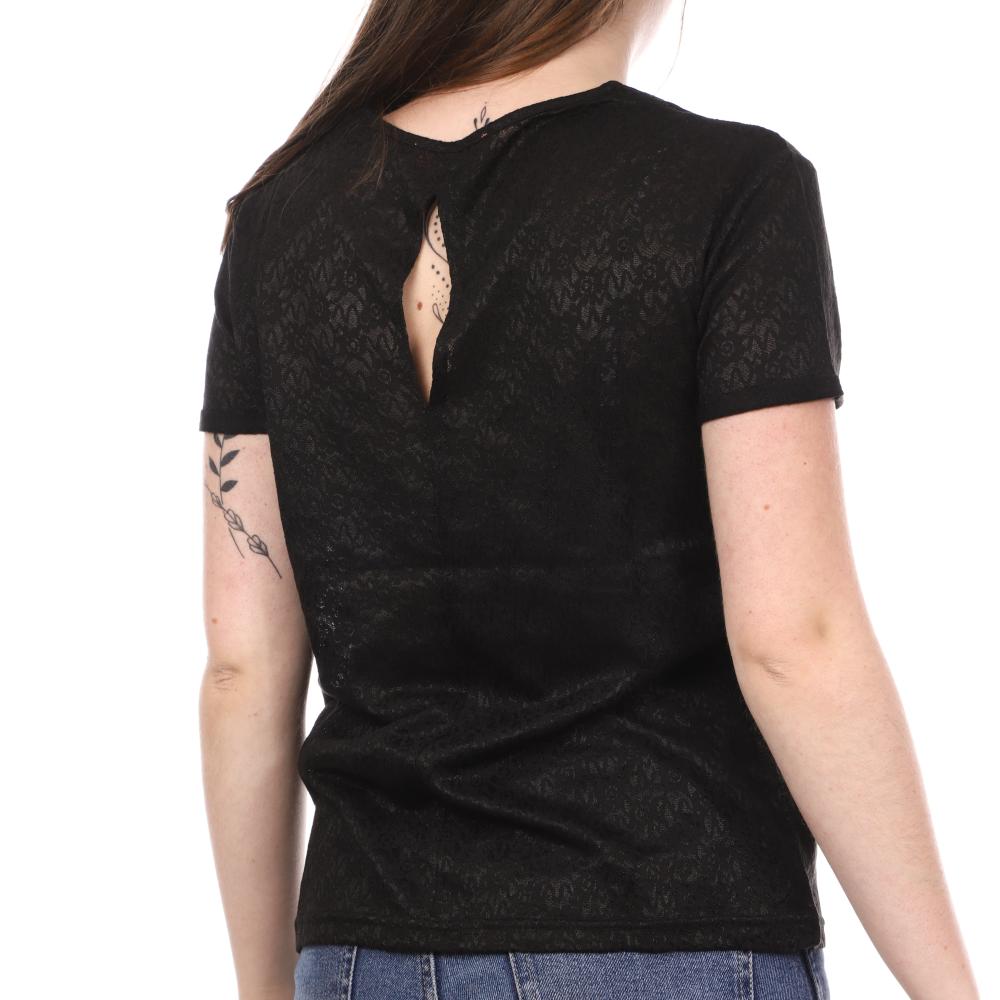 T-shirt Noir Femme Teddy Smith Tizane vue 2