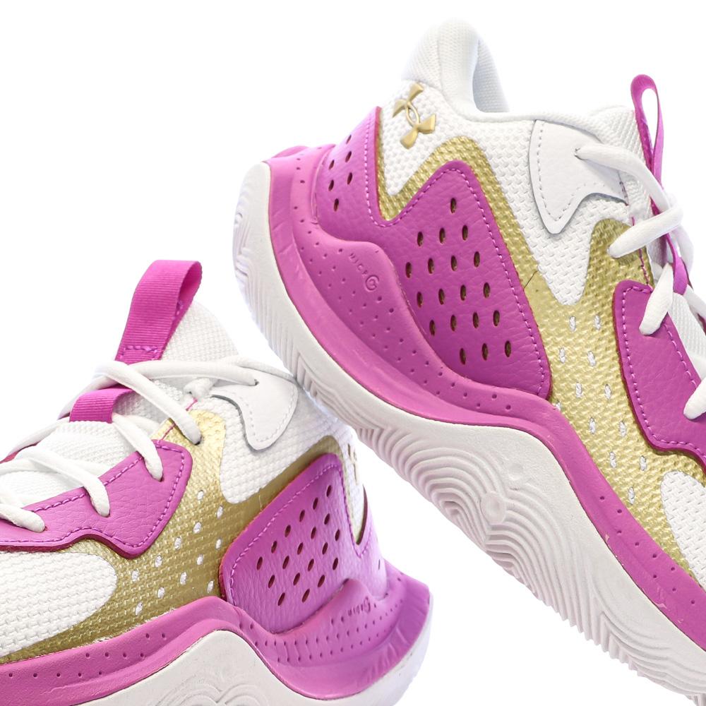 Chaussures de Basketball Blanches/Violettes Femme Under Armour Jet 23 vue 7