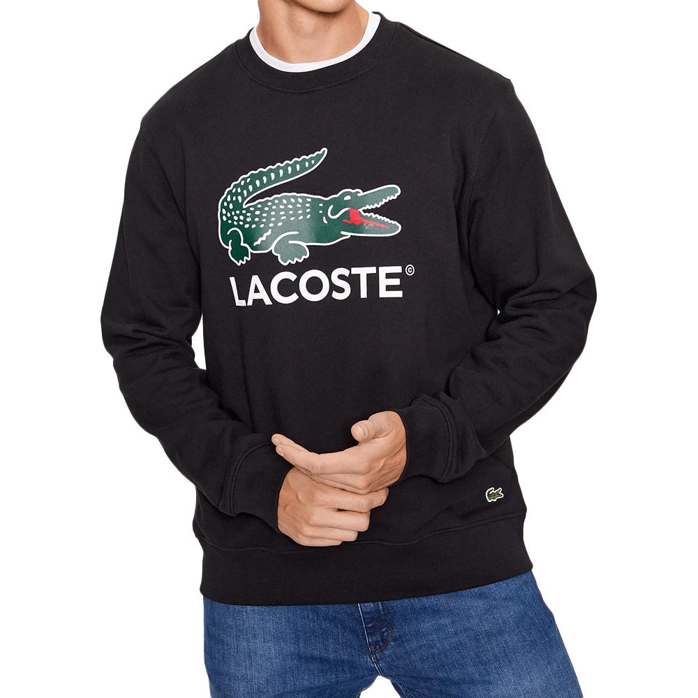 Sweat Noir Homme Lacoste Classic Fit pas cher