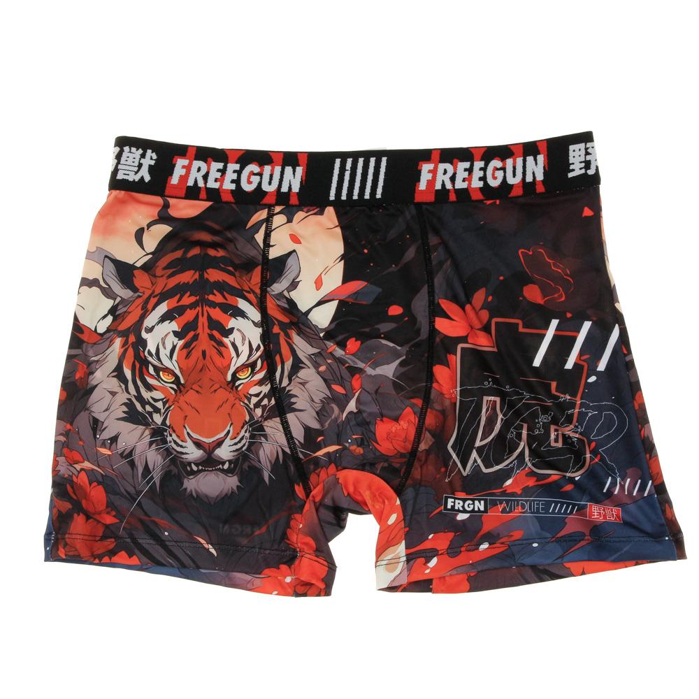 Boxer Noir/Orange Homme Freegun Tiger pas cher