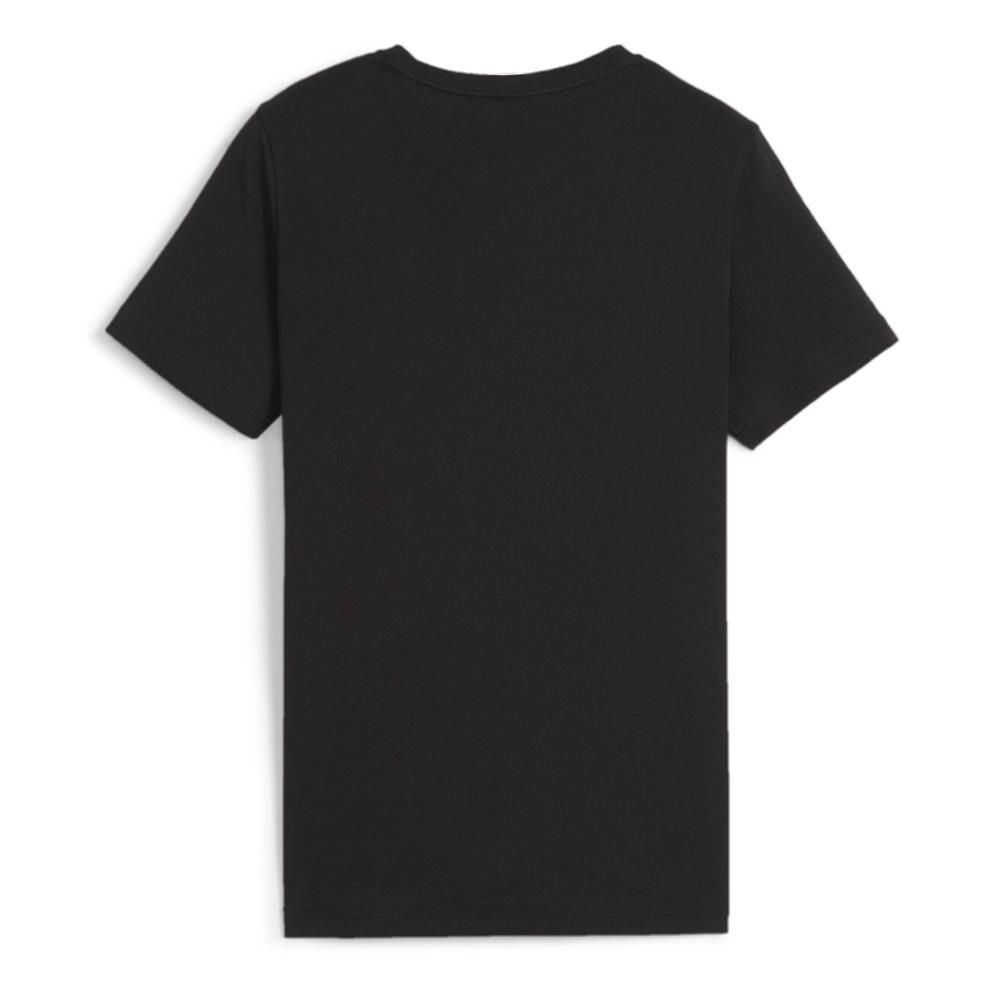 T-Shirt Noir Garçon Puma Essentials Logo 586985 vue 2