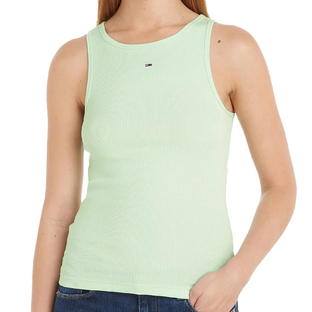 Débardeur Vert Femme Tommy Hilfiger Essential pas cher