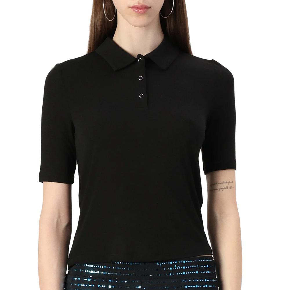Polo Noir Femme JDY Sanni 2/4 pas cher