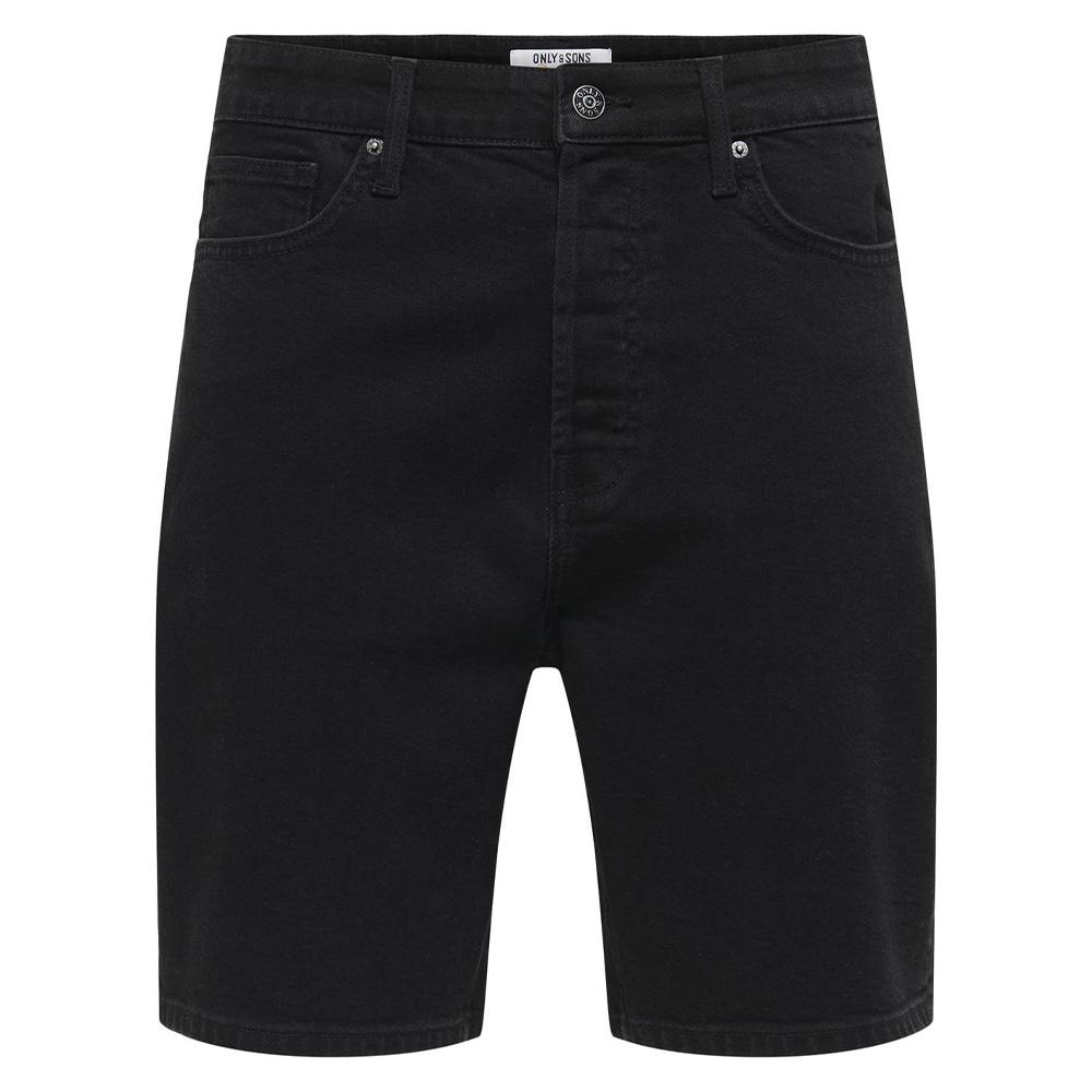 Men’s Black Denim Shorts – Only & Sons Onsfade Stretch Photo of the Espace des Marques %store% store - view of %key%