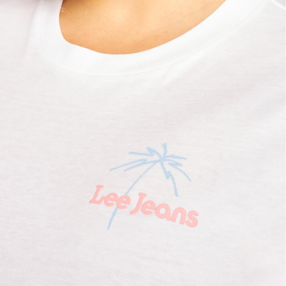 T-shirt Blanc Femme LEE Neci vue 3