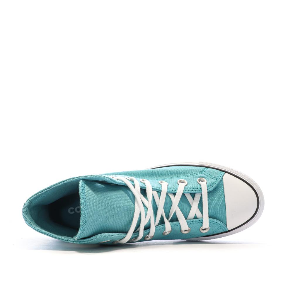 Baskets Turquoise Femme Converse All Star Lift Platform Stars vue 4