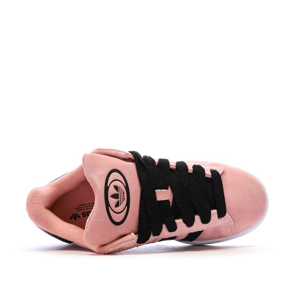 Campus Baskets Rose/Noir Femme Adidas vue 4