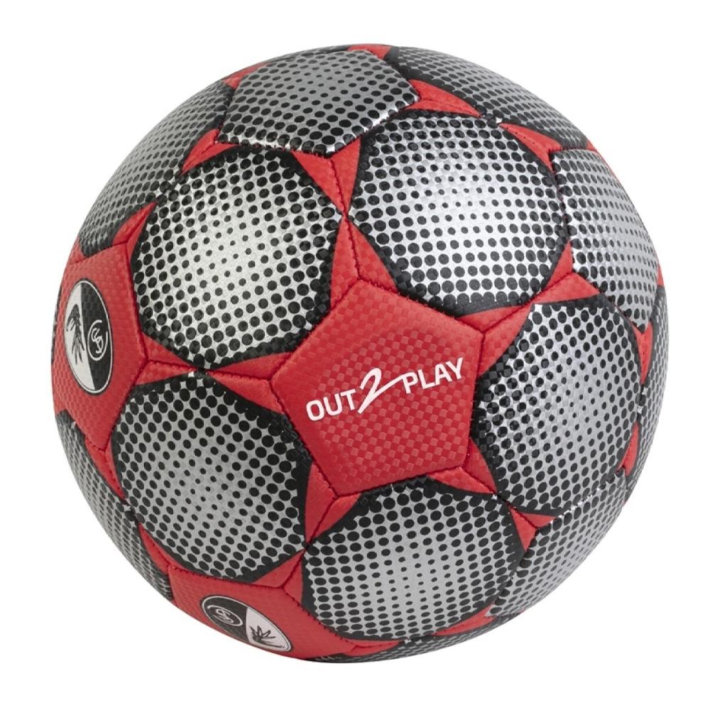 Ballon de Football Rouge/Gris T5 pas cher