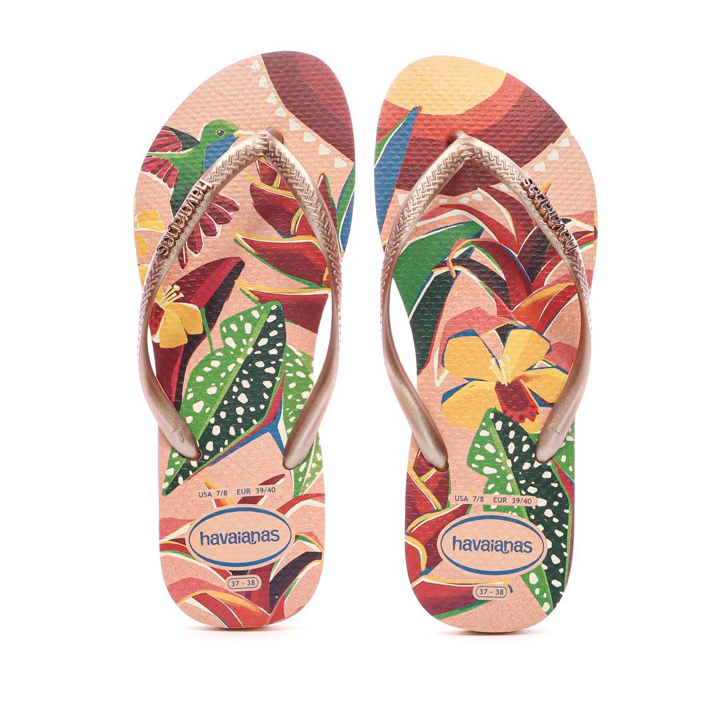 Tongs Rose Femme Havaianas Slim Tropical Peach vue 3