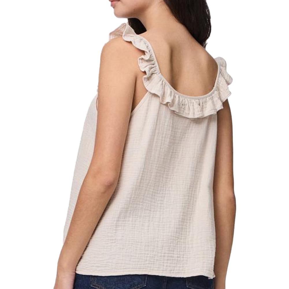 Top Beige Femme Pieces Astina vue 2