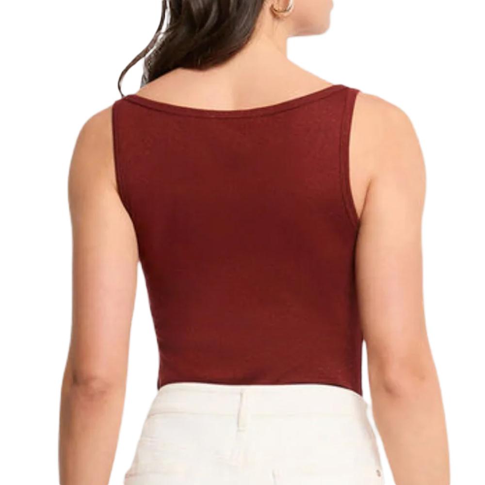 Débardeur Rouge Femme Morgan Fantaisie Avec Bijoux vue 2