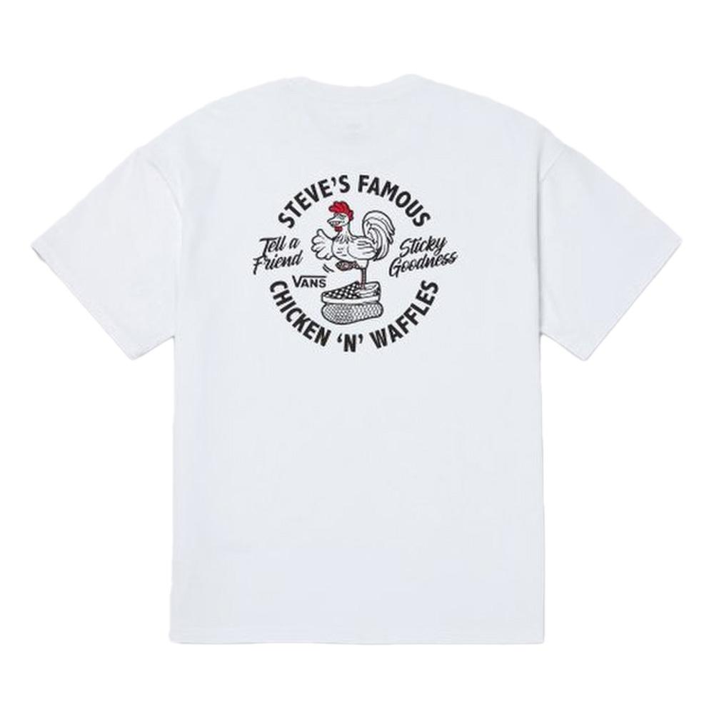 T-Shirt Blanc Homme Vans Chicken Waffle vue 2
