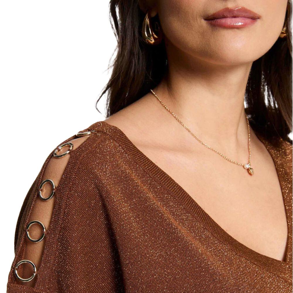 T-Shirt Marron/Doré Femme Morgan MRING vue 3