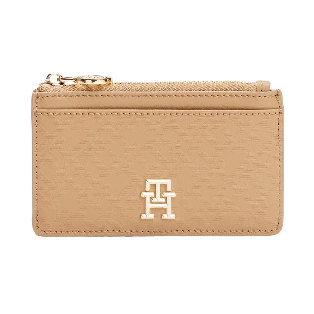 Porte Cartes Beige Femme Tommy Hilfiger Distinct pas cher