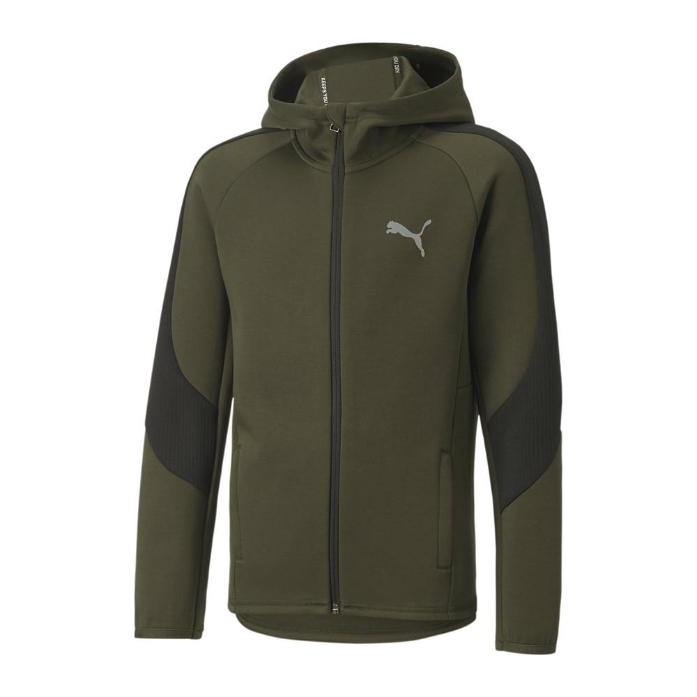 Sweat Zippé Kaki Garçon Puma Evostripe pas cher