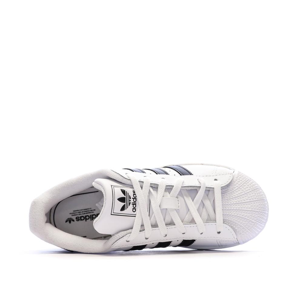 Superstar Baskets Blanc/Noir Mixte Adidas vue 4