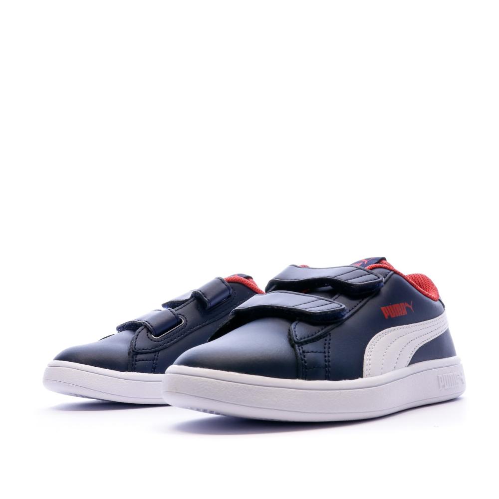 Baskets bleues garçon Puma Smash v2 vue 6