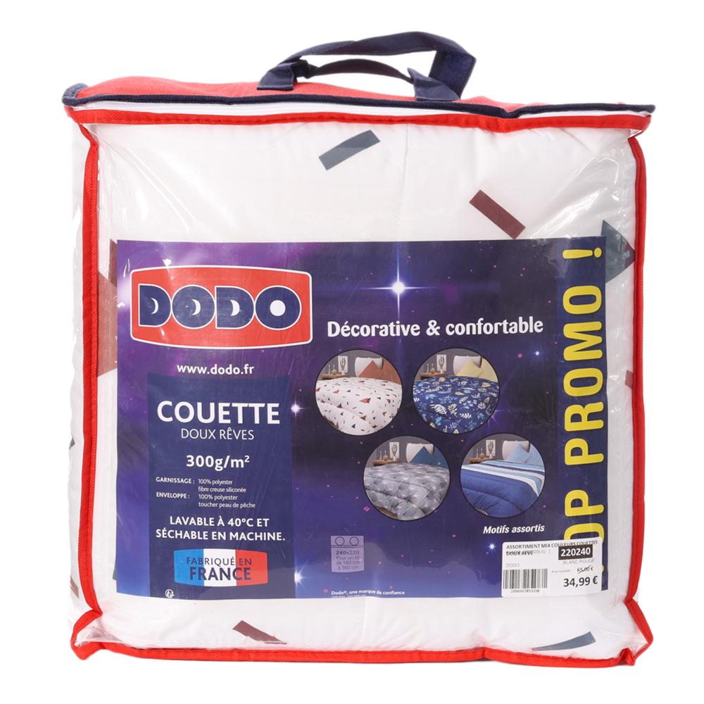 Couette Marine/Rouge/Blanc à Motifs Dodo Doux Rêve 220x240 pas cher