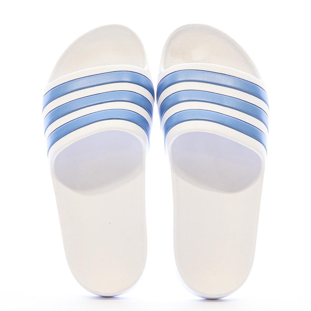 Claquettes Blanche/Bleu Garçon Adidas Adilette Aqua vue 3